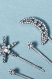 Mode 7 Stycken Enkel Strass Bangs Side Hårklämma