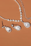 Strass Drop Bröllopsörhängen Halsband Set