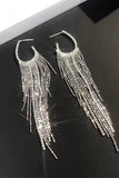 Rhinestone Tassel långa örhängen