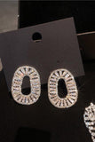 Enkel Rhinestone Oval Örhängen