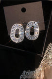 Enkel Rhinestone Oval Örhängen