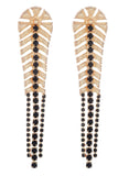 Alloy Strass Vintage Boho Blad Tassel Örhängen