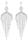 Silver Zirkon Tofs Strass Örhängen