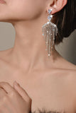 Silver Zirkon Tofs Strass Örhängen