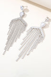 Silver Zirkon Tofs Strass Örhängen
