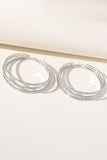Silver Strass Round Hoop Örhängen