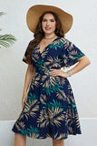 Plus Size Marin V-Hals Sommarklänning