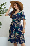 Plus Size Marin V-Hals Sommarklänning