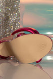 Fuchsia Ankelrem Hög Klack Sandal