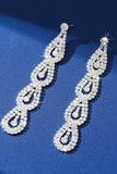 Silver Strass Long Drop Örhängen