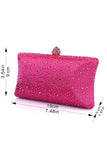 Glittrande Fuchsia Strass Aftonfest Handväska