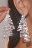 Silver Strass Droppe Örhängen