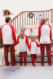 Matchande familj jul röd rutig pyjamas