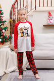 Matchande familj jul röd rutig pyjamas
