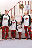 Långärmad pläd för familjens julpyjamas