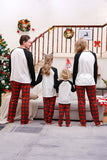 Långärmad pläd för familjens julpyjamas