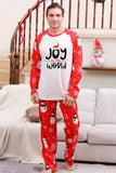 Snögubbe Tryck Röd Jul Matchande Familj Pyjamas