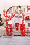 Snögubbe Tryck Röd Jul Matchande Familj Pyjamas