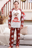 Jul Röd Print Familj Pyjamas Set