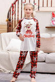 Jul Röd Print Familj Pyjamas Set