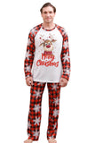 Jul Röd Print Familj Pyjamas Set