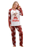 Jul Röd Print Familj Pyjamas Set