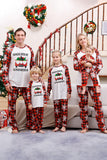 Jul Röd Print Familj Pyjamas Set
