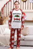 Jul Röd Print Familj Pyjamas Set