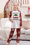 Jul Röd Print Familj Pyjamas Set