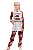 Jul Röd Print Familj Pyjamas Set