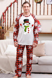 Jul Röd Print Familj Pyjamas Set