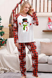 Jul Röd Print Familj Pyjamas Set