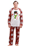 Jul Röd Print Familj Pyjamas Set