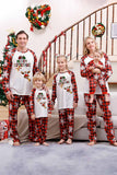 Jul Röd Print Familj Pyjamas Set