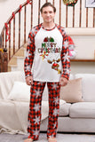 Jul Röd Print Familj Pyjamas Set