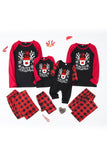 Röd pläd jul familj Print Pyjamas Set Med Hund