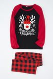 Röd pläd jul familj Print Pyjamas Set Med Hund