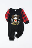 Röd pläd jul familj Print Pyjamas Set Med Hund