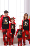 Röd pläd jul familj Print Pyjamas Set Med Hund