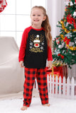 Röd pläd jul familj Print Pyjamas Set Med Hund