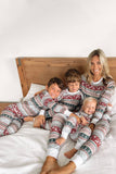 Grå Mönster Ränder Jul Familj Matchande Pyjamas