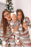 Grå Mönster Ränder Jul Familj Matchande Pyjamas