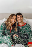 Jul Familj Matchande Pyjamas Set Grå Mönster Pyjamas