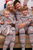 Jul Familj Matchande Pyjamas Set Grå Mönster Pyjamas