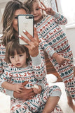 Jul Familj Matchande Pyjamas Set Grå Mönster Pyjamas