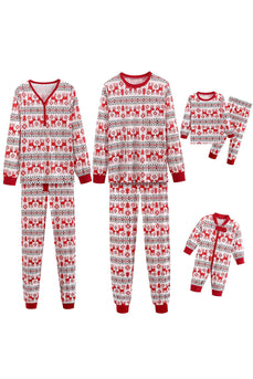 Röd Hjort Mönster Jul Familj Matchande Pyjamas Set