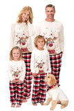 Jul Vit Hjort Familj Matchande Pyjamas Set