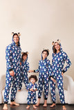 Snögubbe Tryck Blå Familj Matchande Jul Pyjamas
