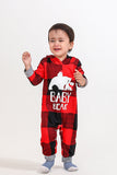 Jul Familj Rött Rutnät Björn Tryck Pyjamas Set