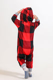 Jul Familj Rött Rutnät Björn Tryck Pyjamas Set